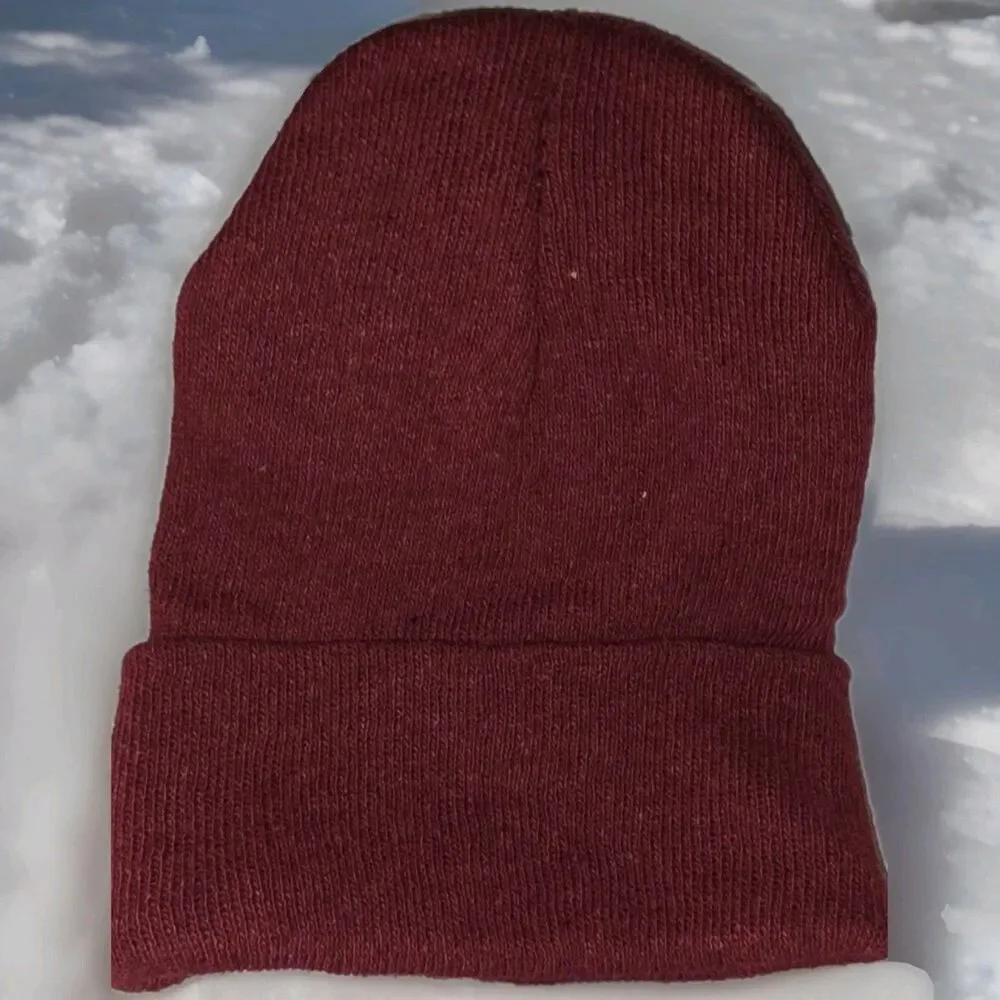 2 Pack Boys Knit Hat New Without Tags One Size  Winter Warm Black  Burgandy
